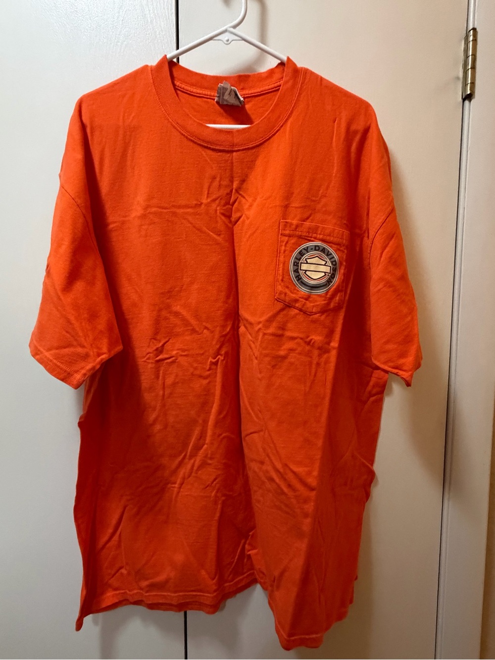 Harley-Davidson Bright Orange Short Sleeve Pocket Tee